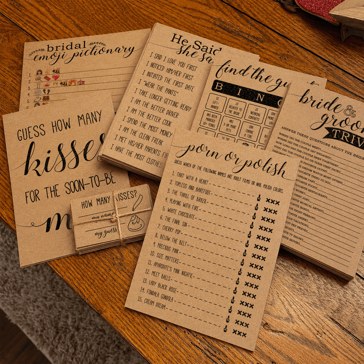 Porn Or Polish Bridal Shower Game