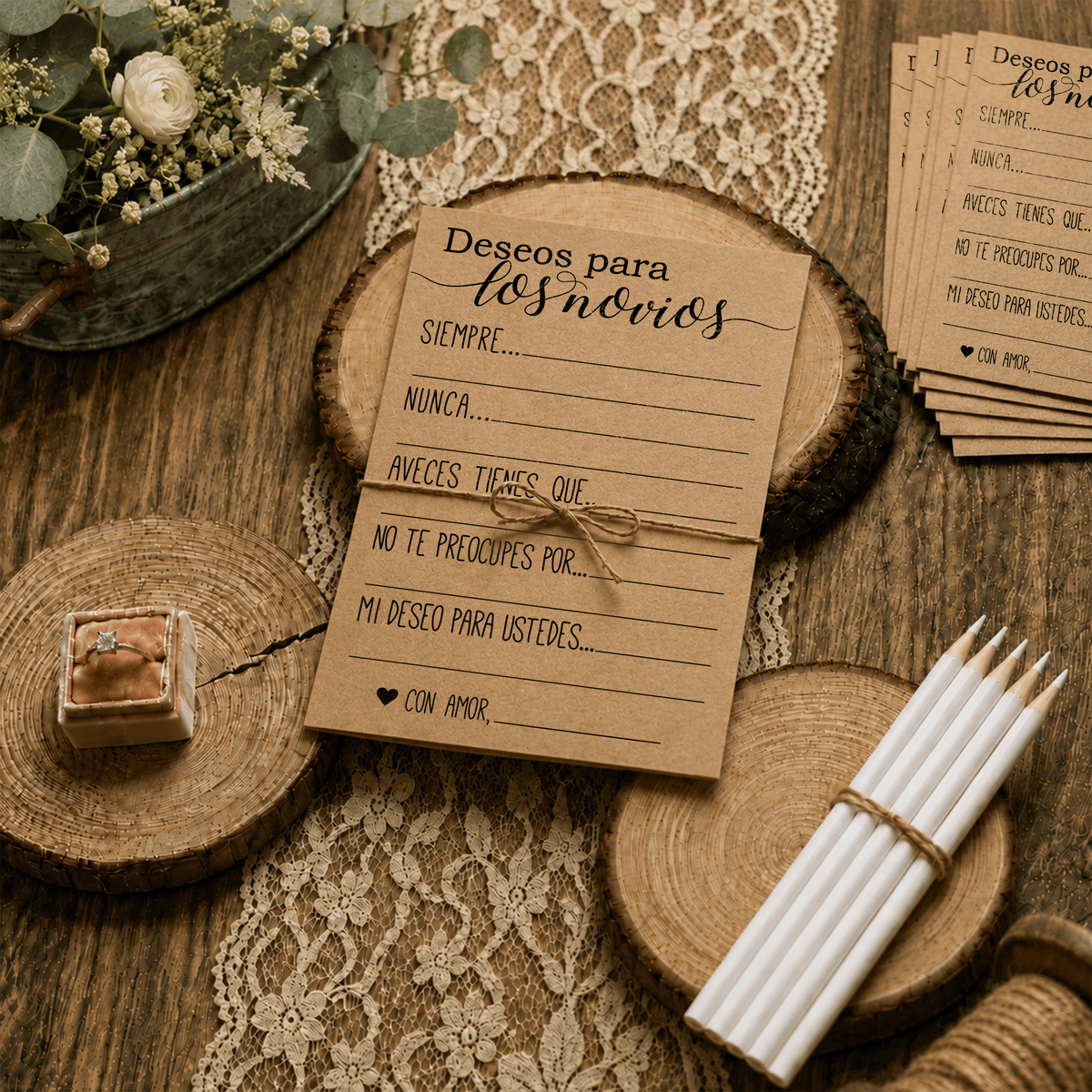 Wishes for The Bride And Groom Spanish Bridal Shower Activity