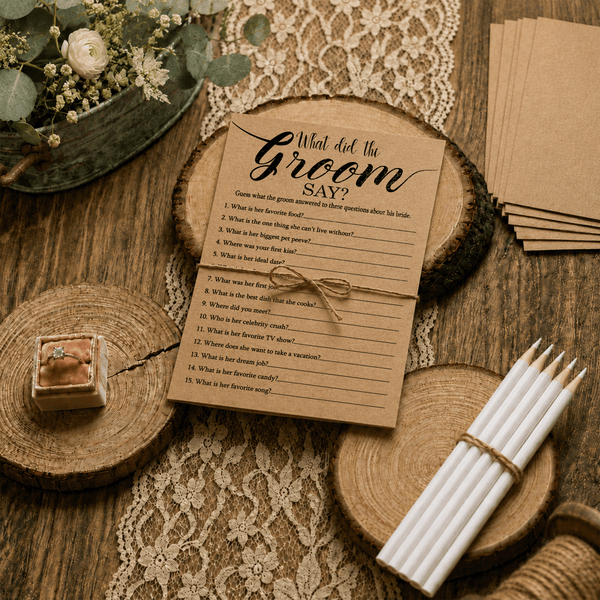 What Did The Groom Say Bridal Shower Game