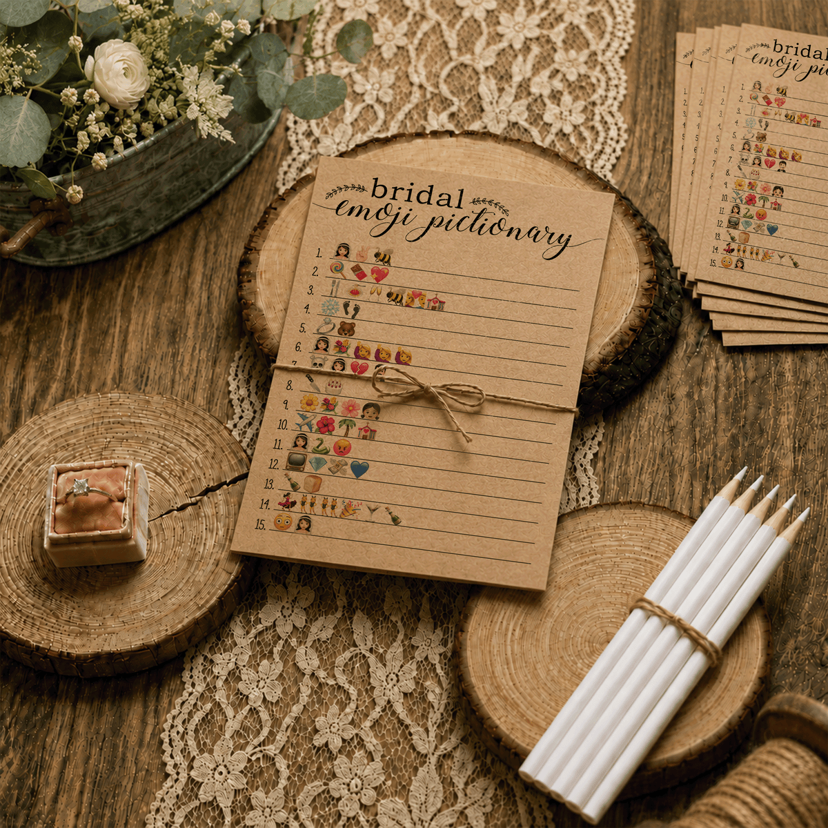 Bridal Emoji Pictionary Bridal Shower Game