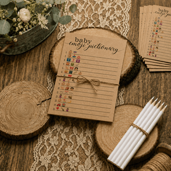 Baby Emoji Pictionary Baby Shower Game