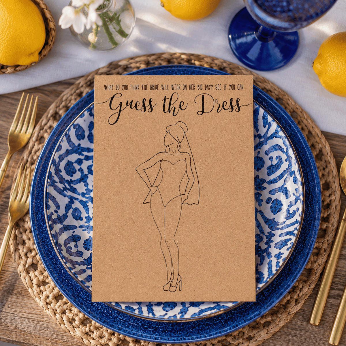 Guess the Dress Bridal Shower Game
