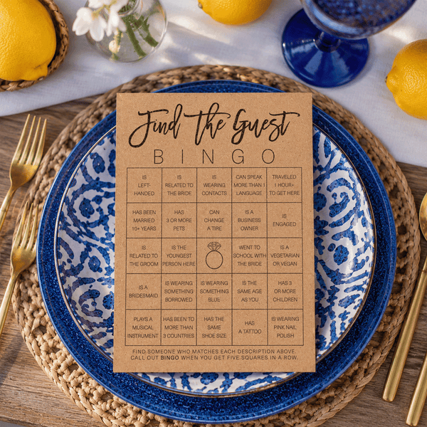 Find the Guest Bingo Bridal Shower Game