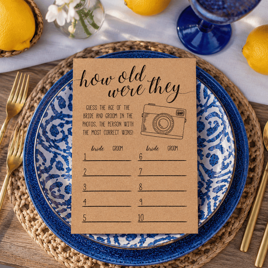 How Old Were They Bridal Shower Game
