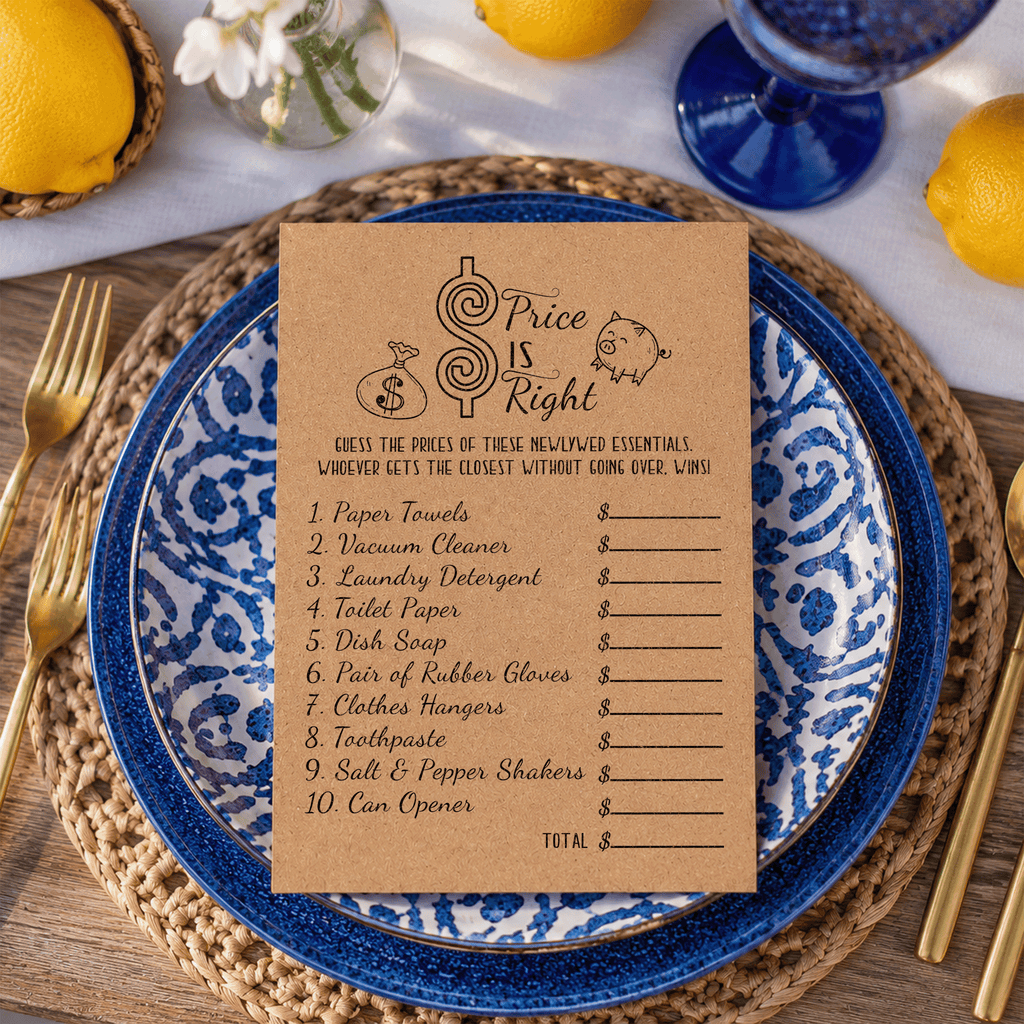 The Price Is Right Bridal Shower Game