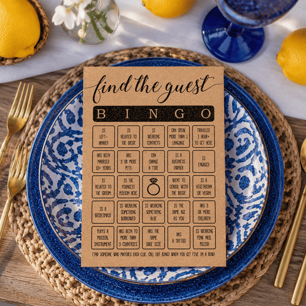 Find The Guest Bingo Bridal Shower Game