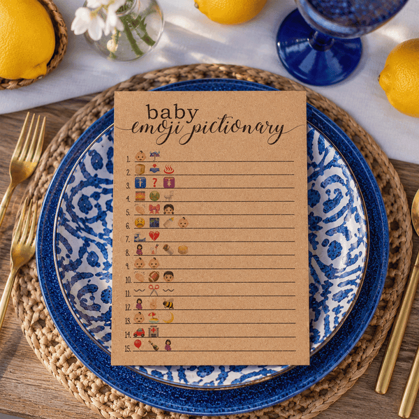 Baby Emoji Pictionary Baby Shower Game