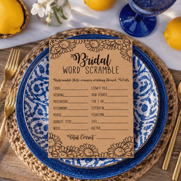 Bridal Word Scramble Bridal Shower Game