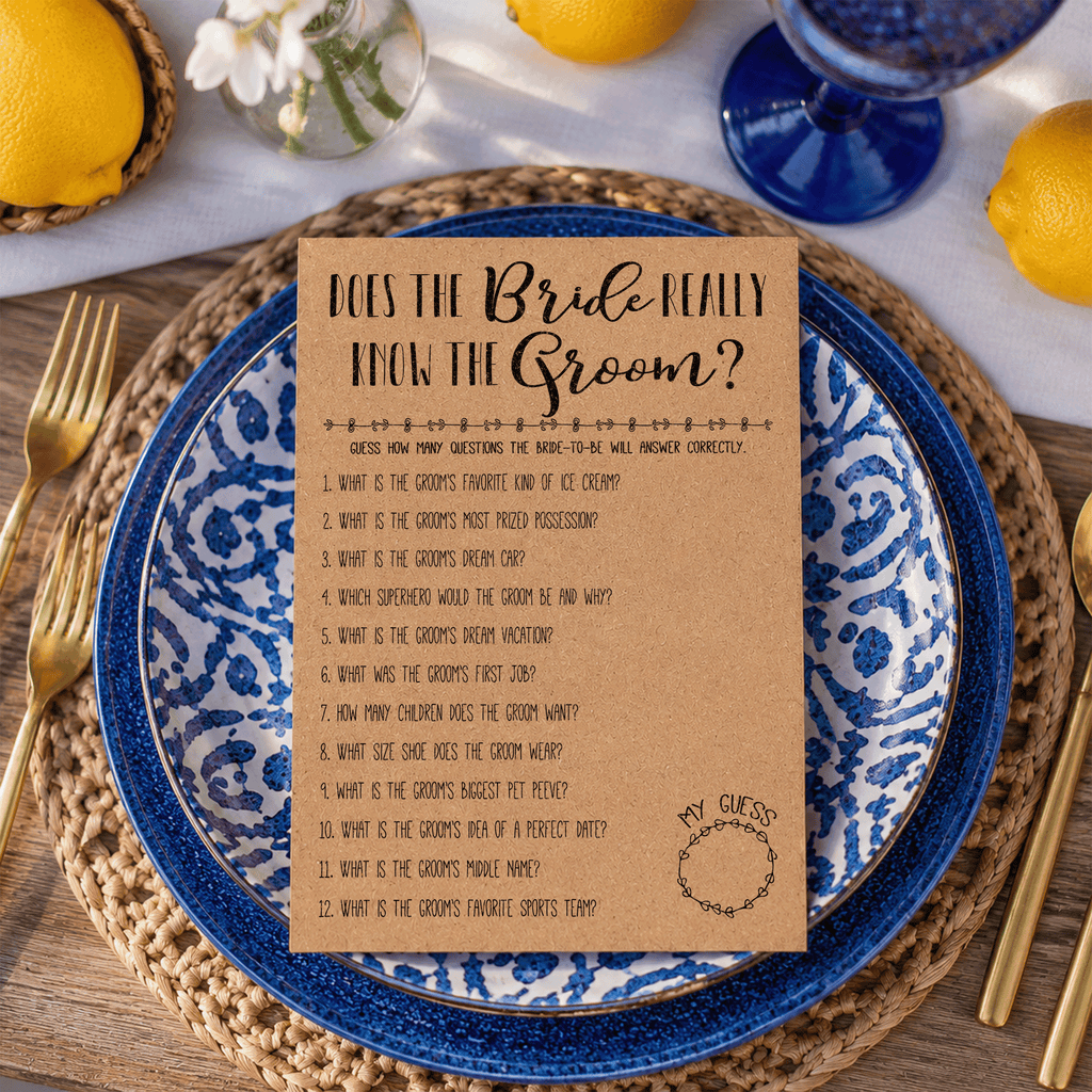 How Well Does The Bride Really Know The Groom Bridal Shower Game
