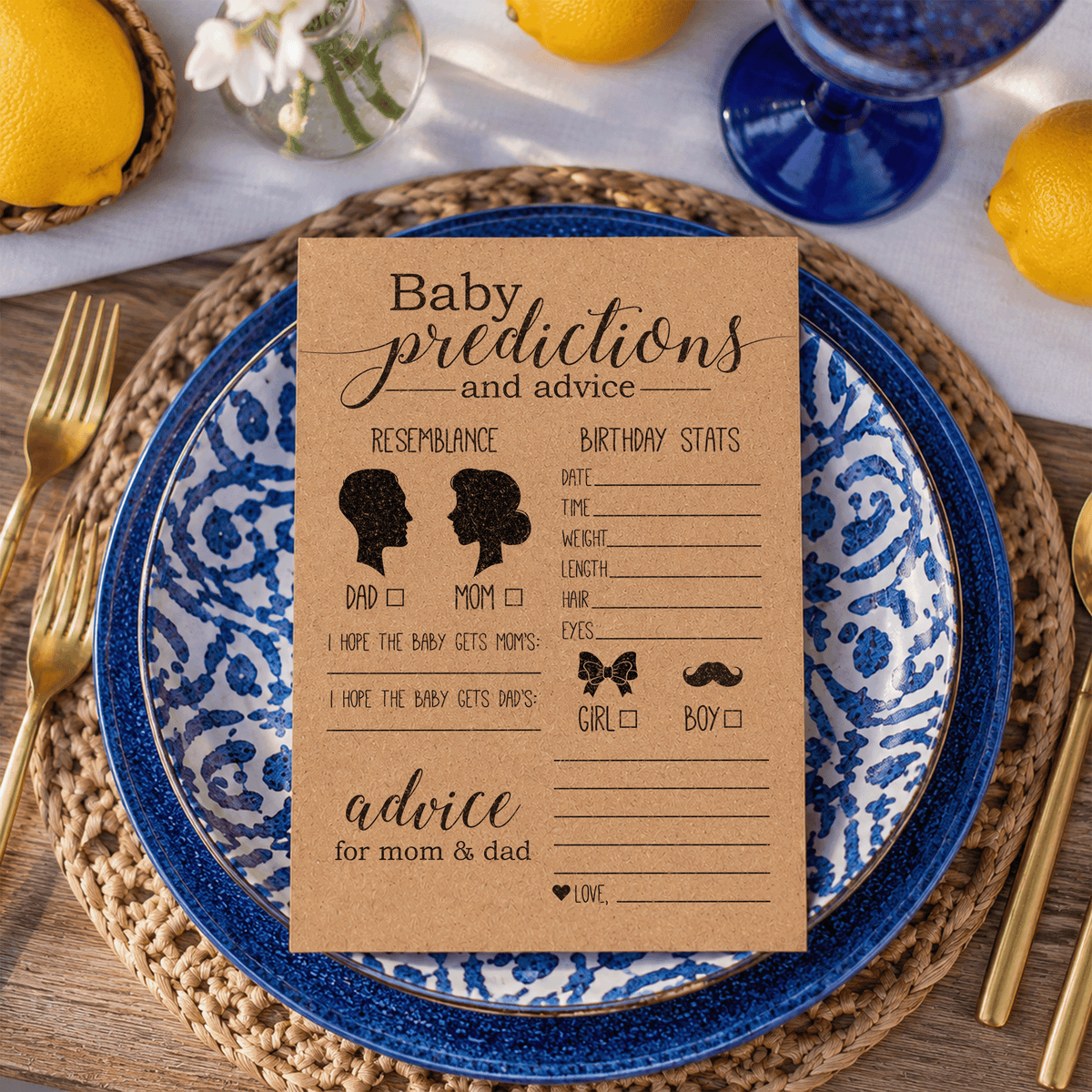 Baby Predictions Baby Shower Activity