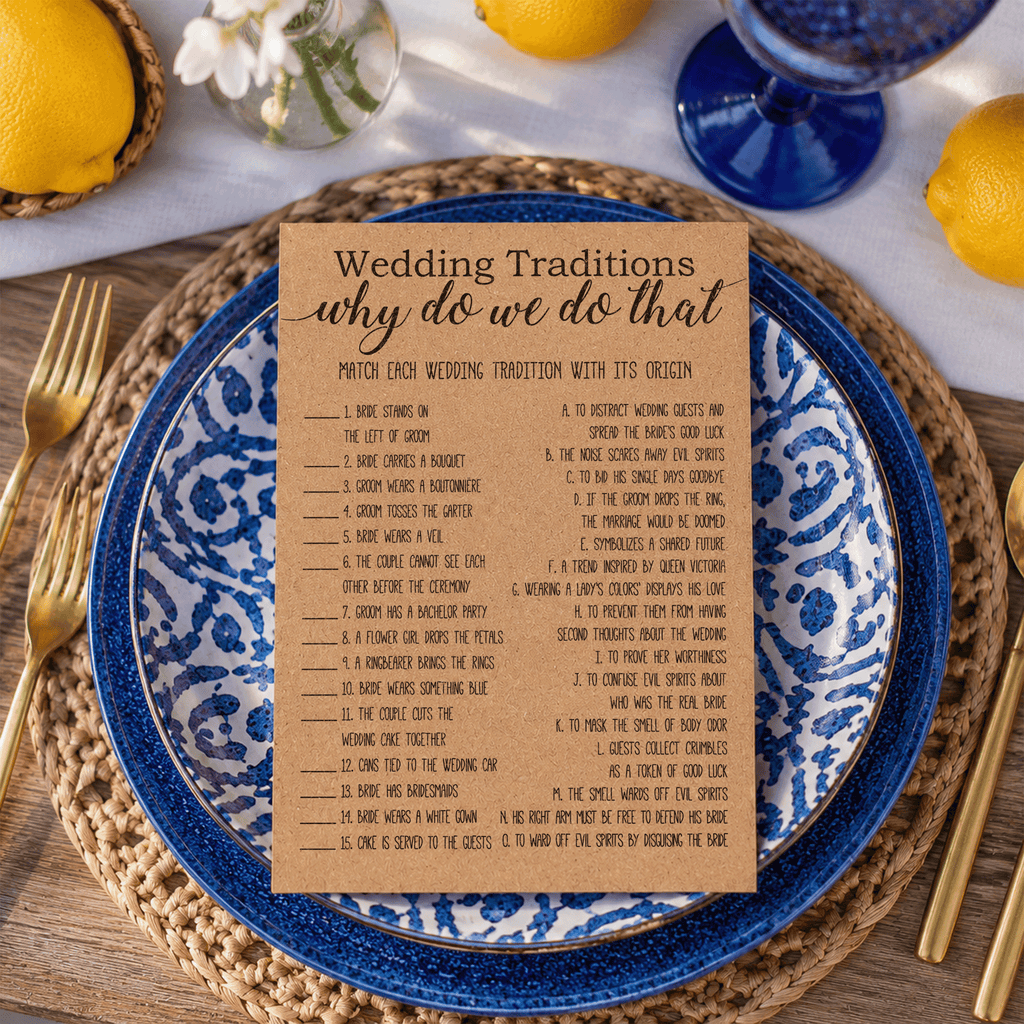Wedding Traditions Bridal Shower Game