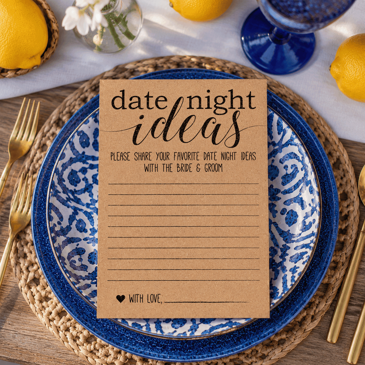 Date Night Ideas Bridal Shower Activity