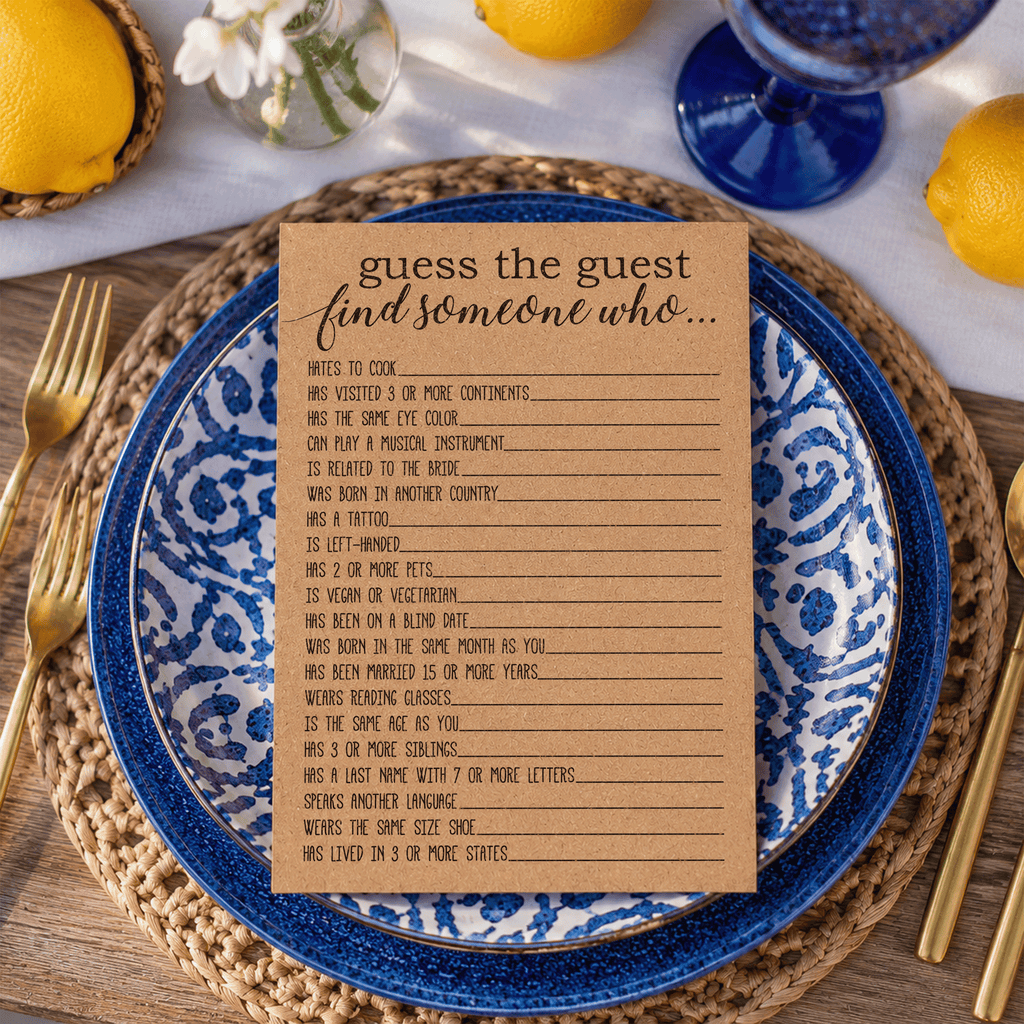 Guess The Guest Bridal Shower Game