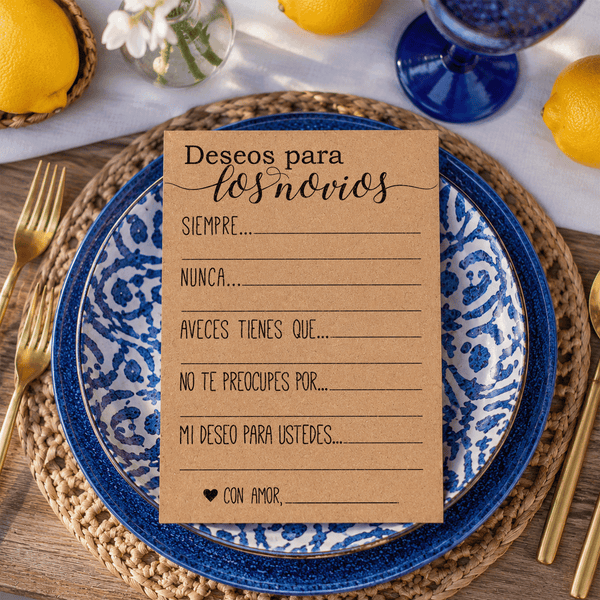 Wishes for The Bride And Groom Spanish Bridal Shower Activity