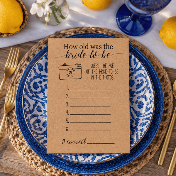 How Old was the Bride-to-be Bridal Shower Game