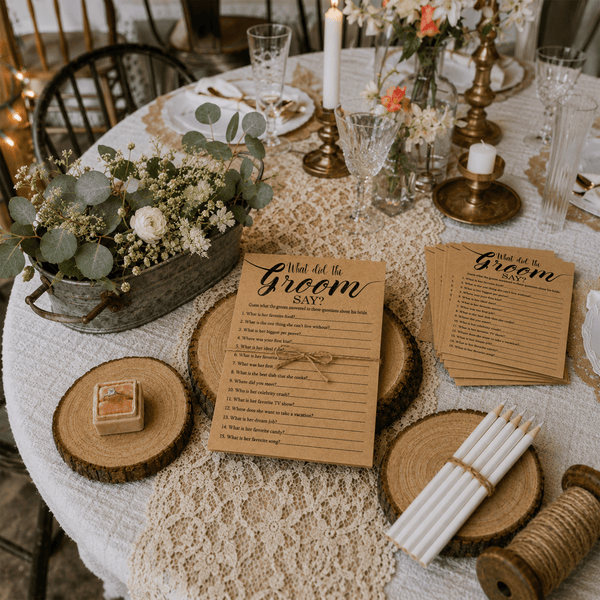 What Did The Groom Say Bridal Shower Game