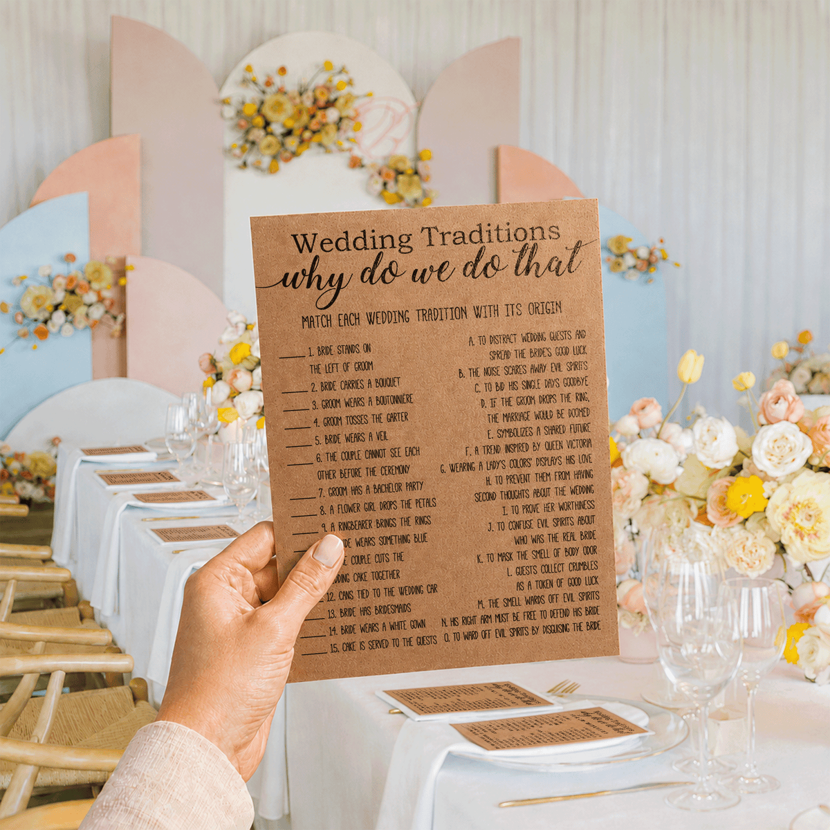 Wedding Traditions Bridal Shower Game