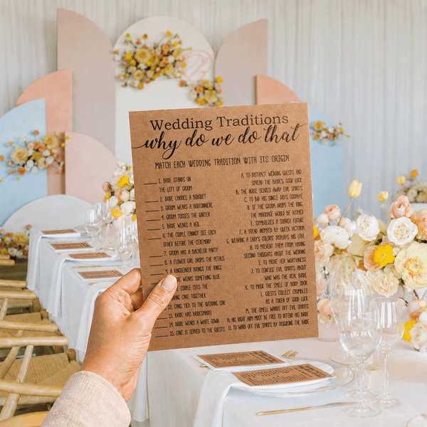 Wedding Traditions Bridal Shower Game