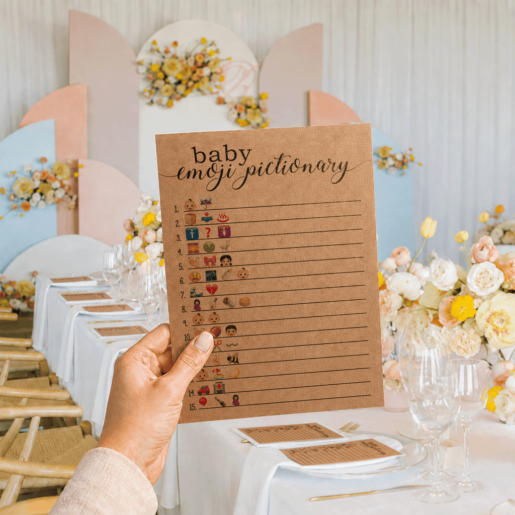 Baby Emoji Pictionary Baby Shower Game