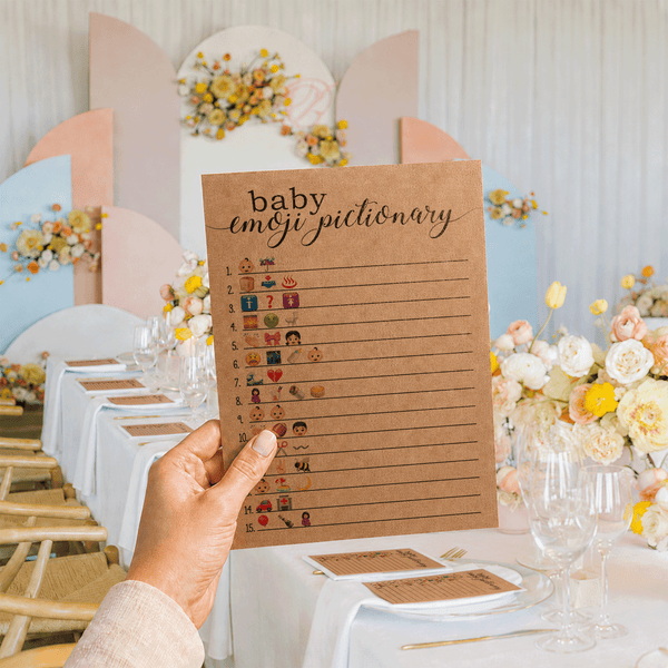 Baby Emoji Pictionary Baby Shower Game