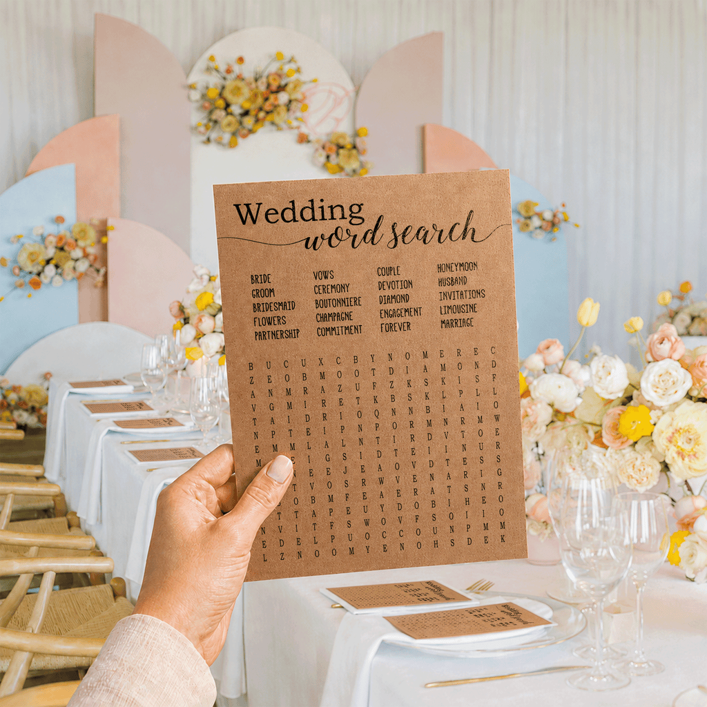 Wedding Word Search Bridal Shower Game