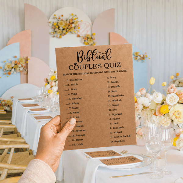 Bible Couples Quiz Bridal Shower Game