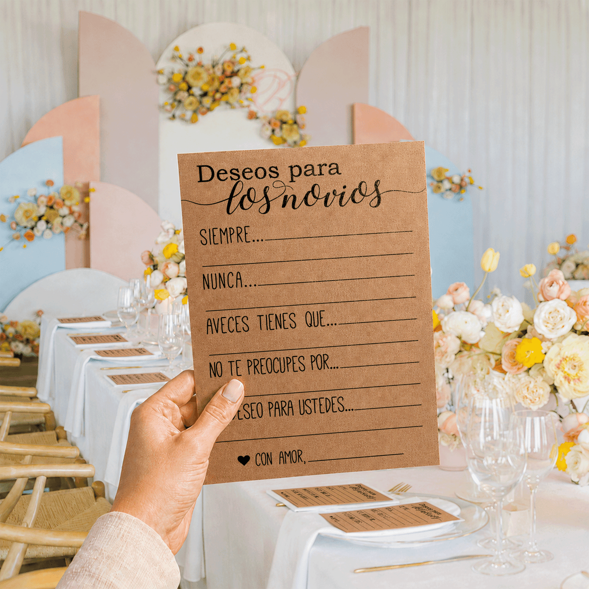 Wishes for The Bride And Groom Spanish Bridal Shower Activity