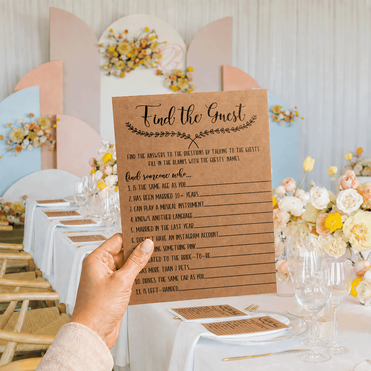 Find The Guest Bridal Shower Game