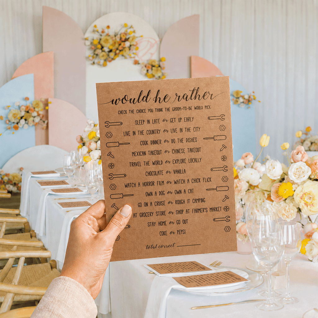 Would He Rather Bridal Shower Game