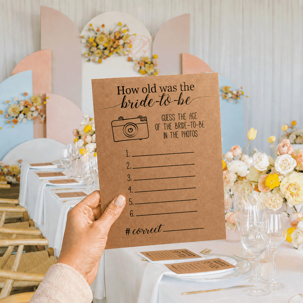 How Old was the Bride-to-be Bridal Shower Game