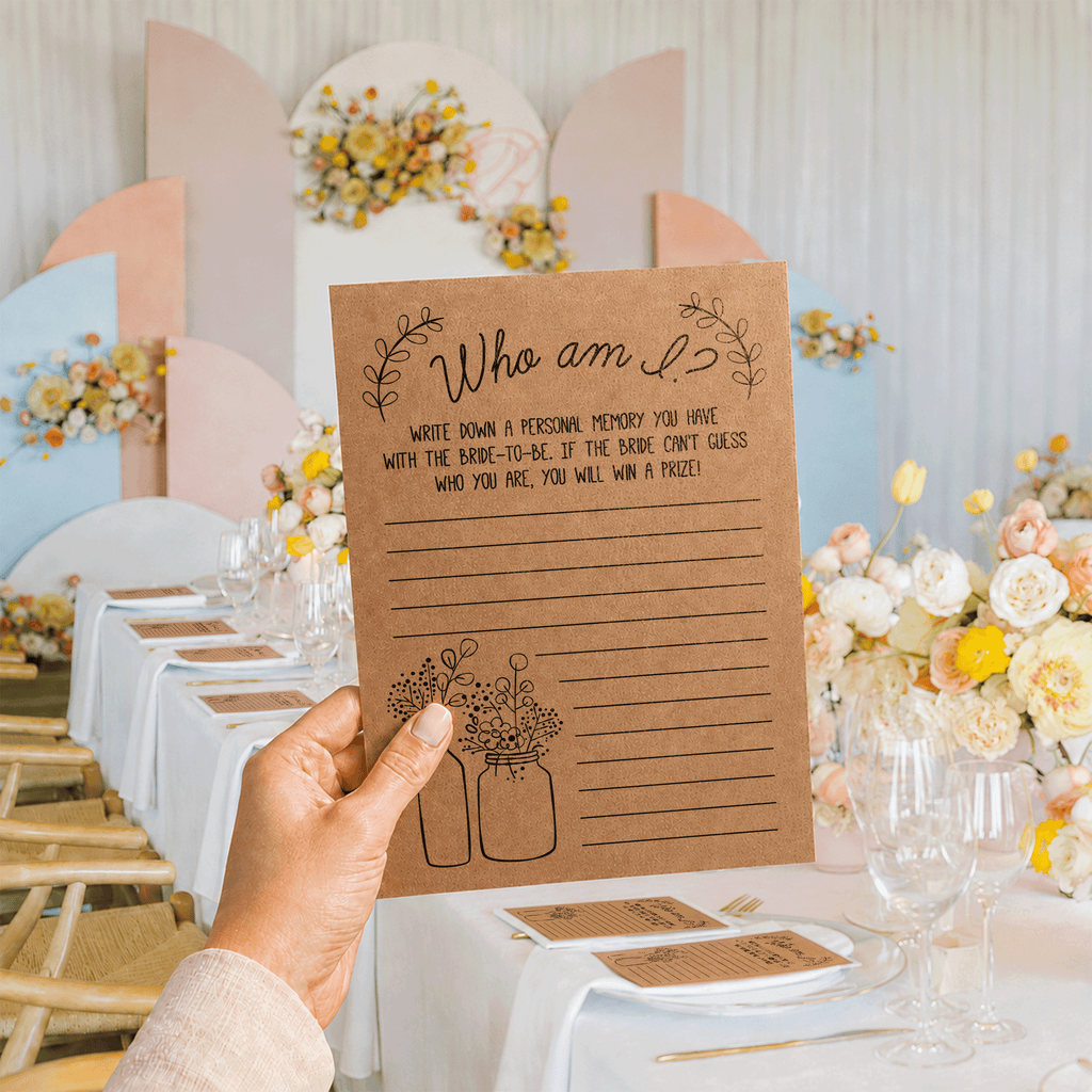 Who Am I Bridal Shower Game