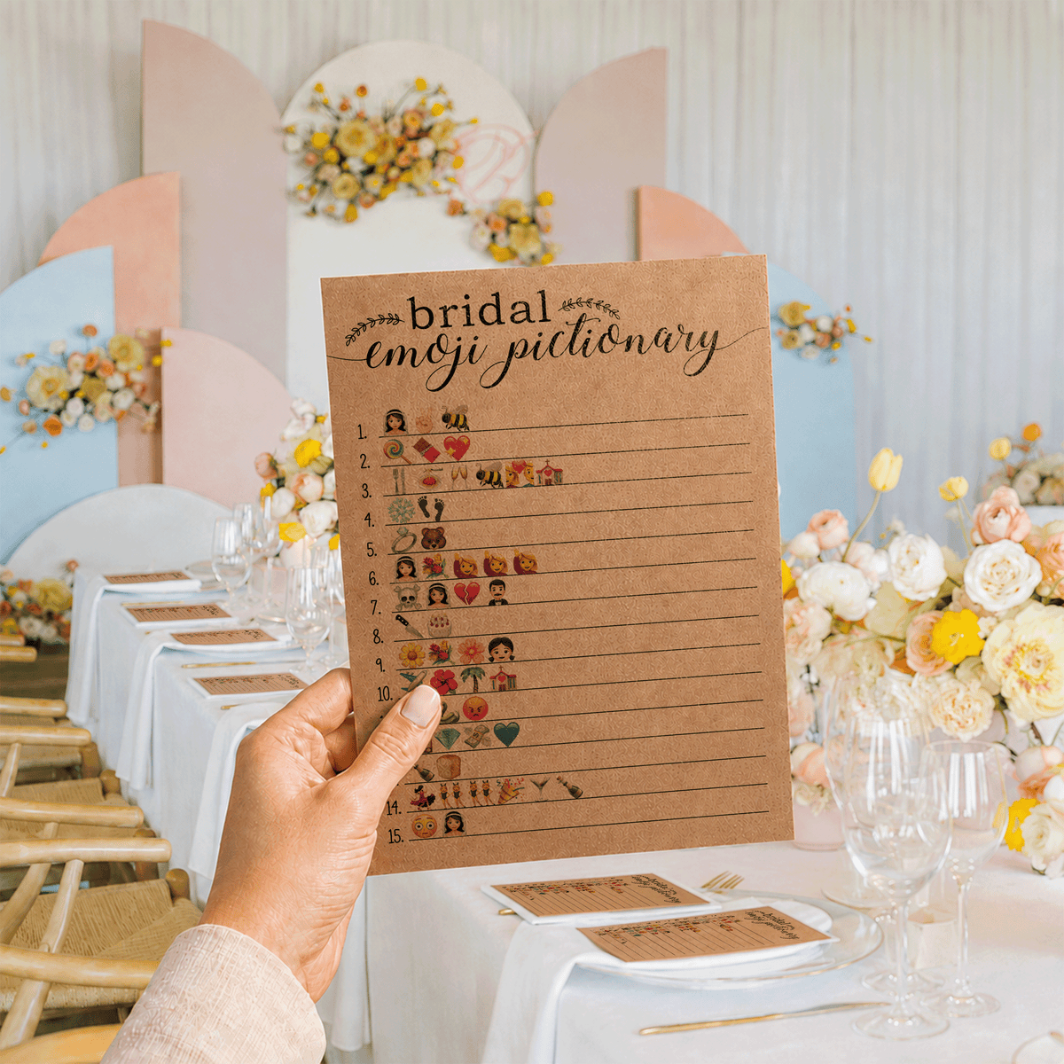 Bridal Emoji Pictionary Bridal Shower Game