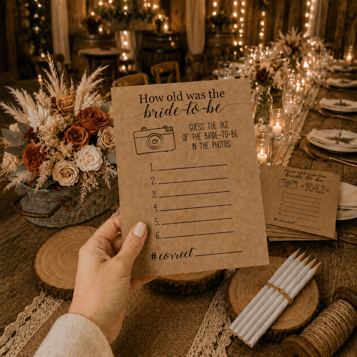 How Old was the Bride-to-be Bridal Shower Game