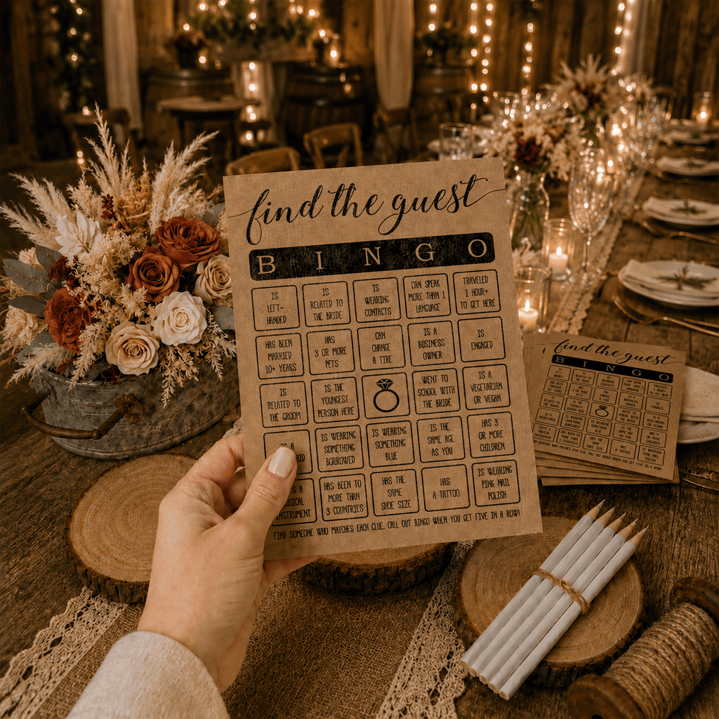 Find The Guest Bingo Bridal Shower Game
