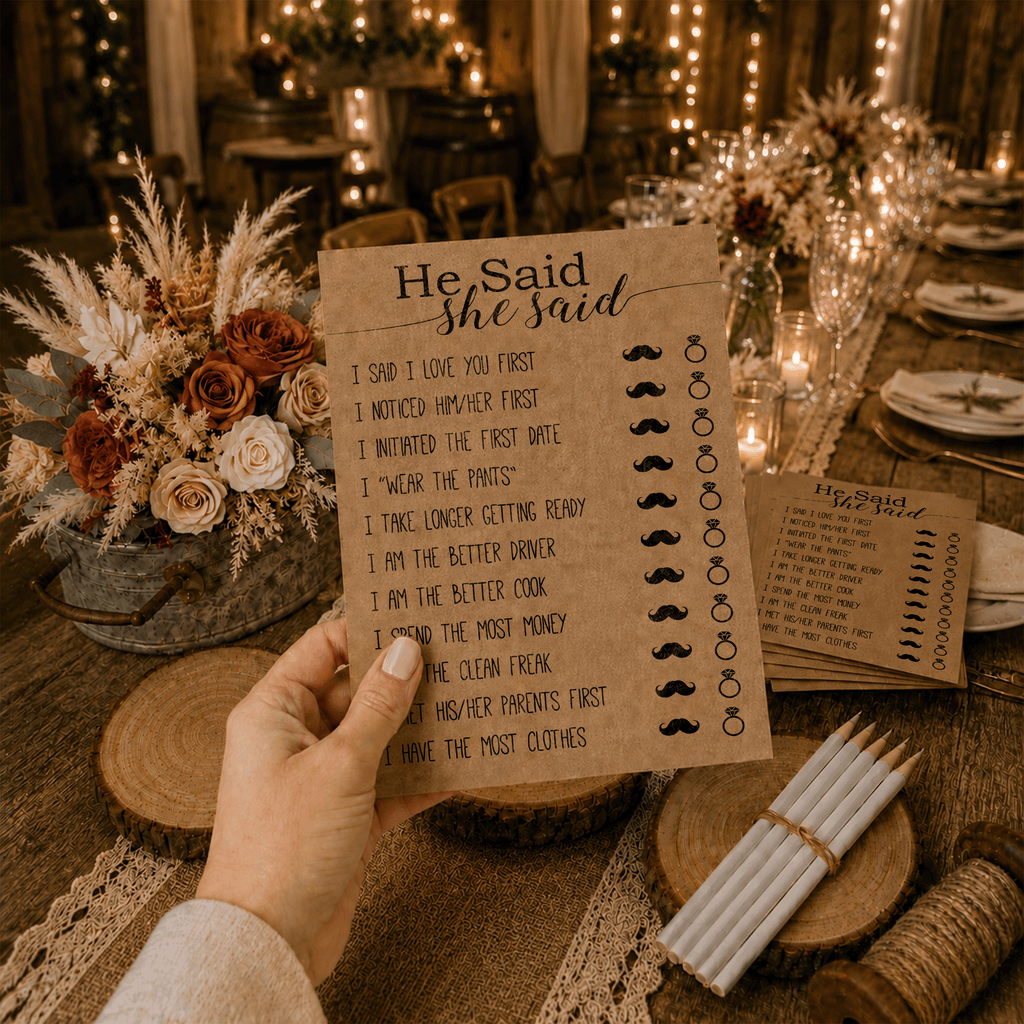 He Said She Said Bridal Shower Game