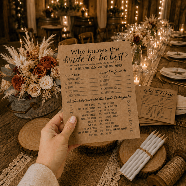 Who Knows The Bride-To-Be Best Bridal Shower Game
