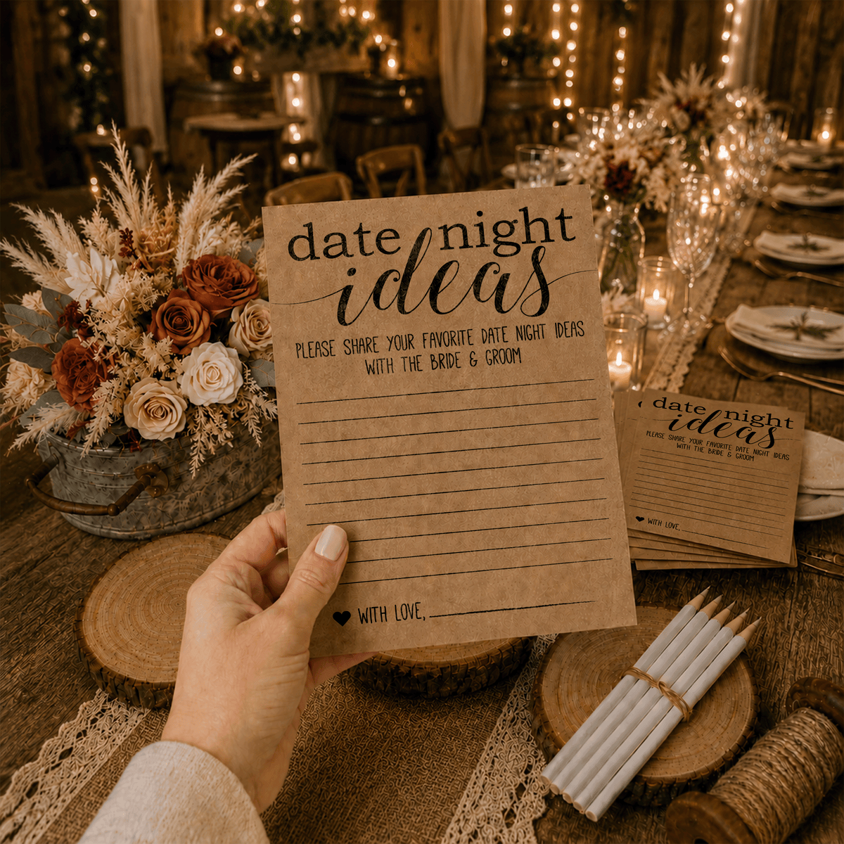 Date Night Ideas Bridal Shower Activity