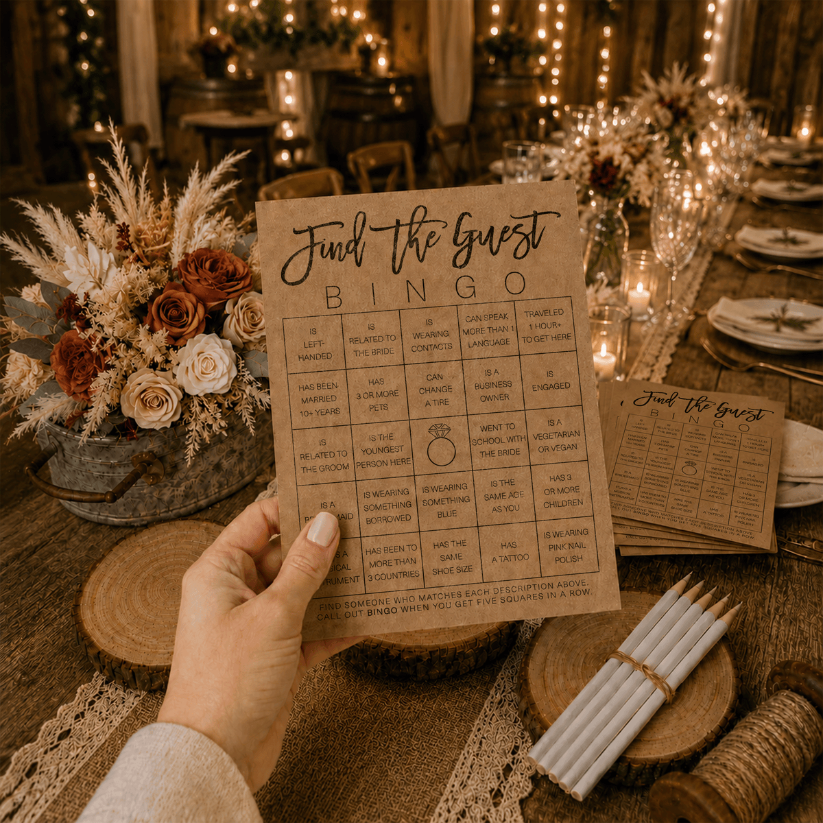 Find the Guest Bingo Bridal Shower Game