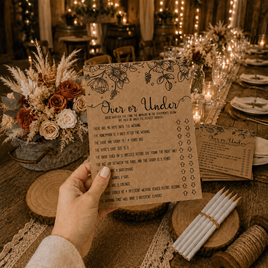 Over or Under Bridal Shower Game