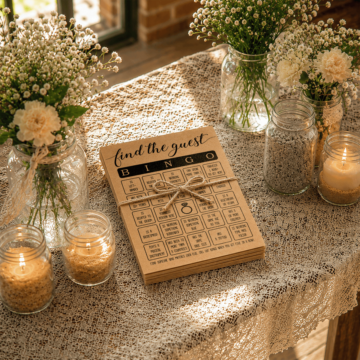 Find The Guest Bingo Bridal Shower Game