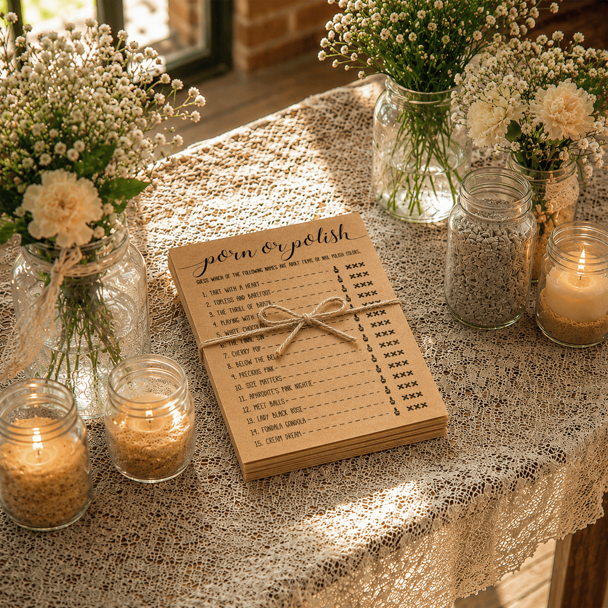 Porn Or Polish Bridal Shower Game