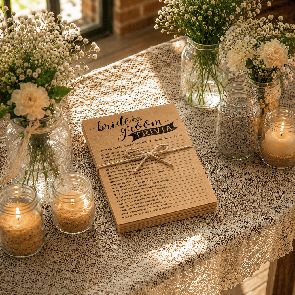 Bride Groom Trivia Bridal Shower Game