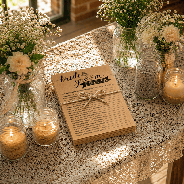 Bride Groom Trivia Bridal Shower Game