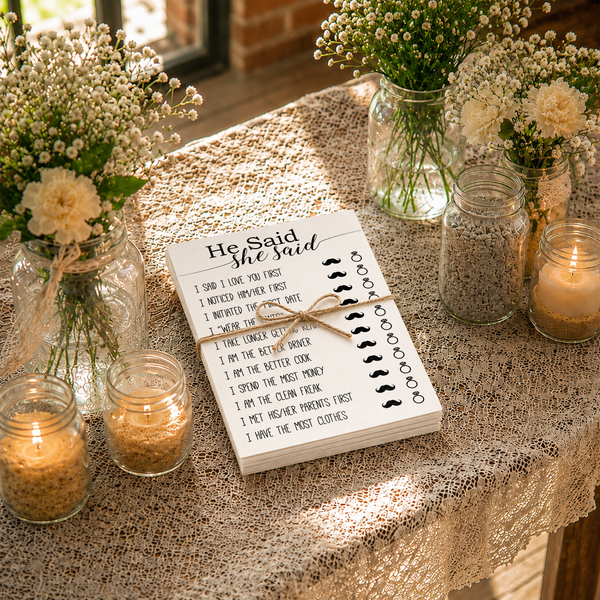 He Said She Said Bridal Shower Game