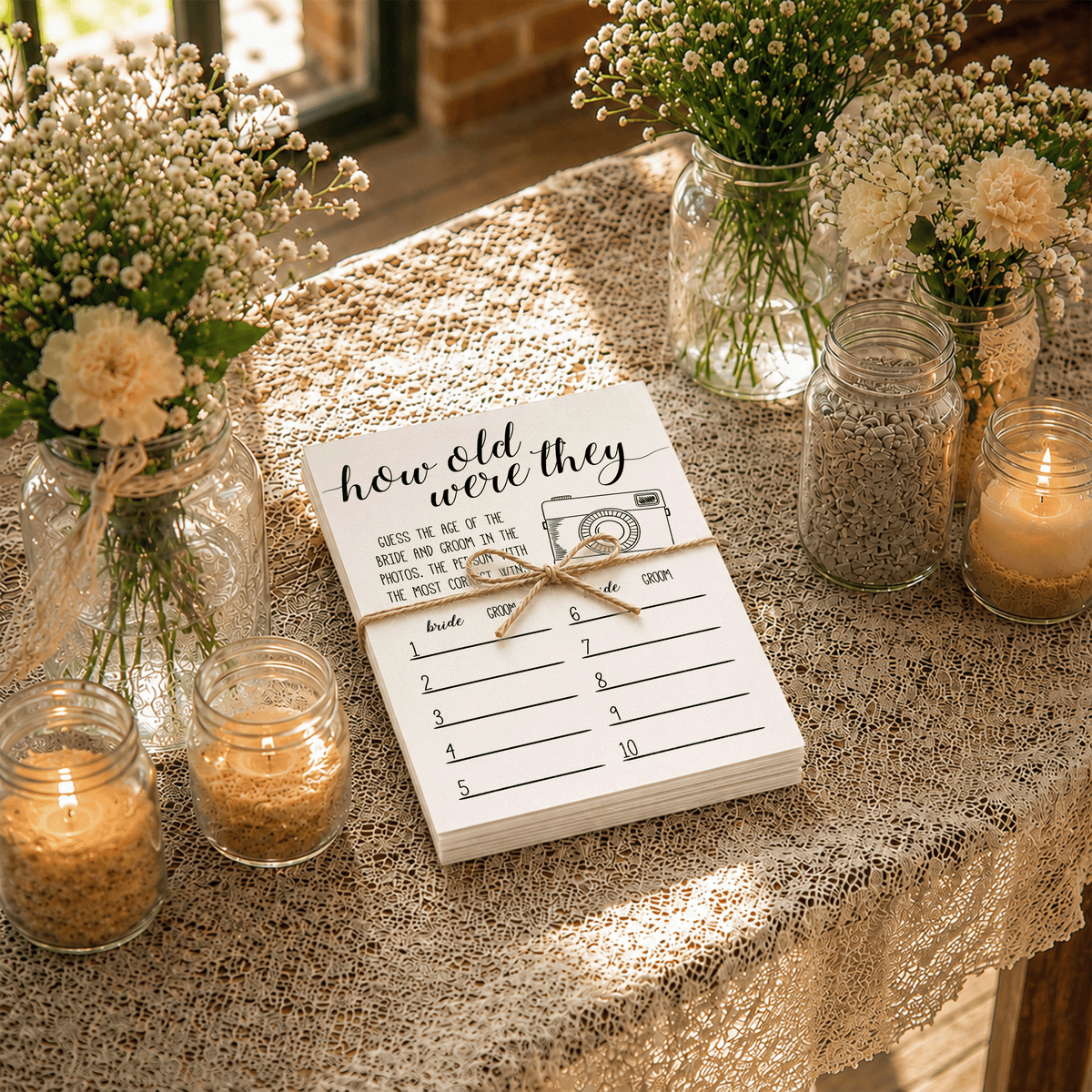 How Old Were They Bridal Shower Game