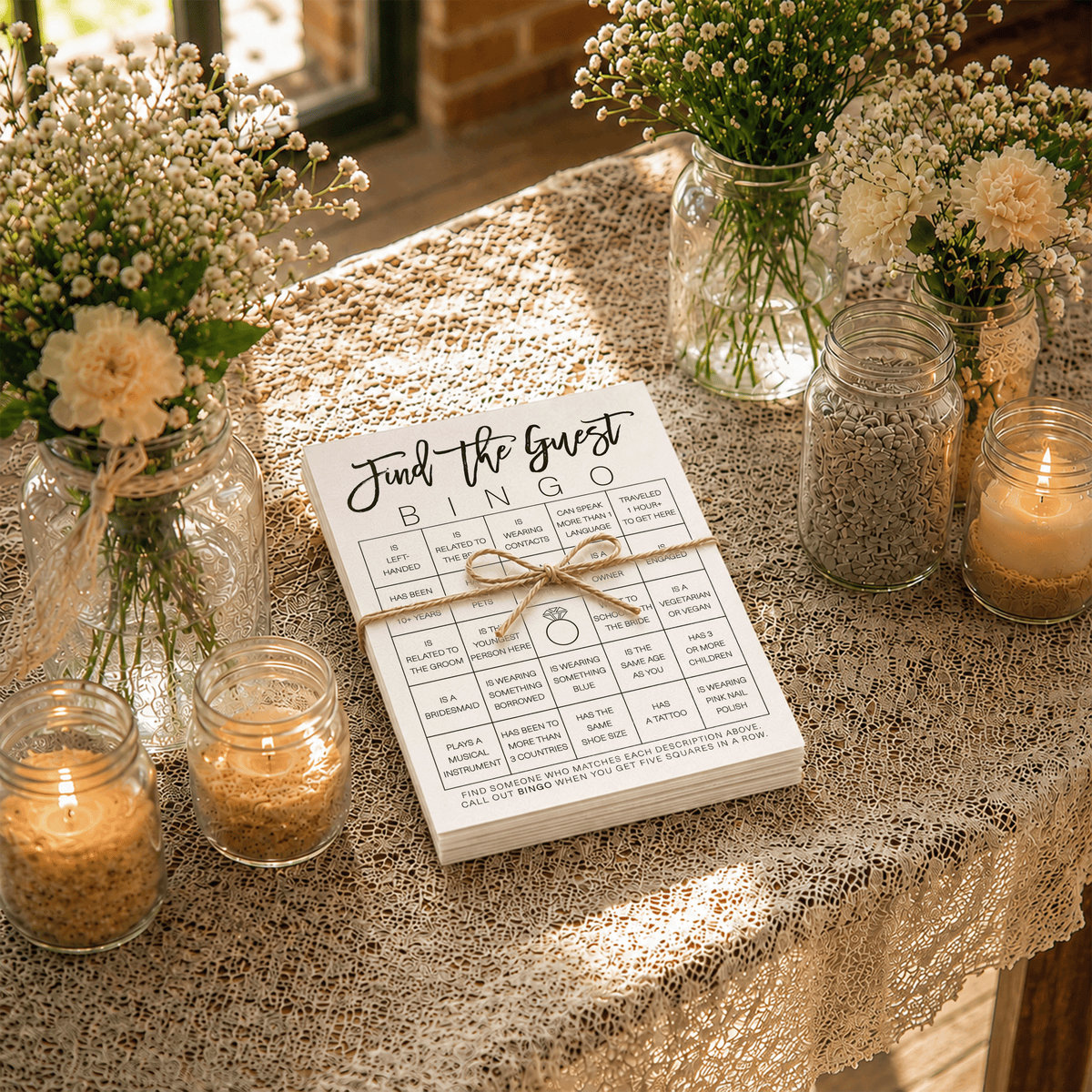 Find the Guest Bingo Bridal Shower Game