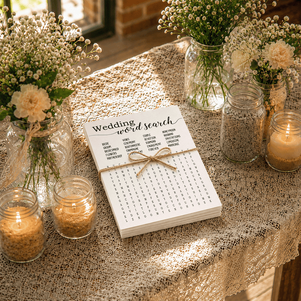 Wedding Word Search Bridal Shower Game