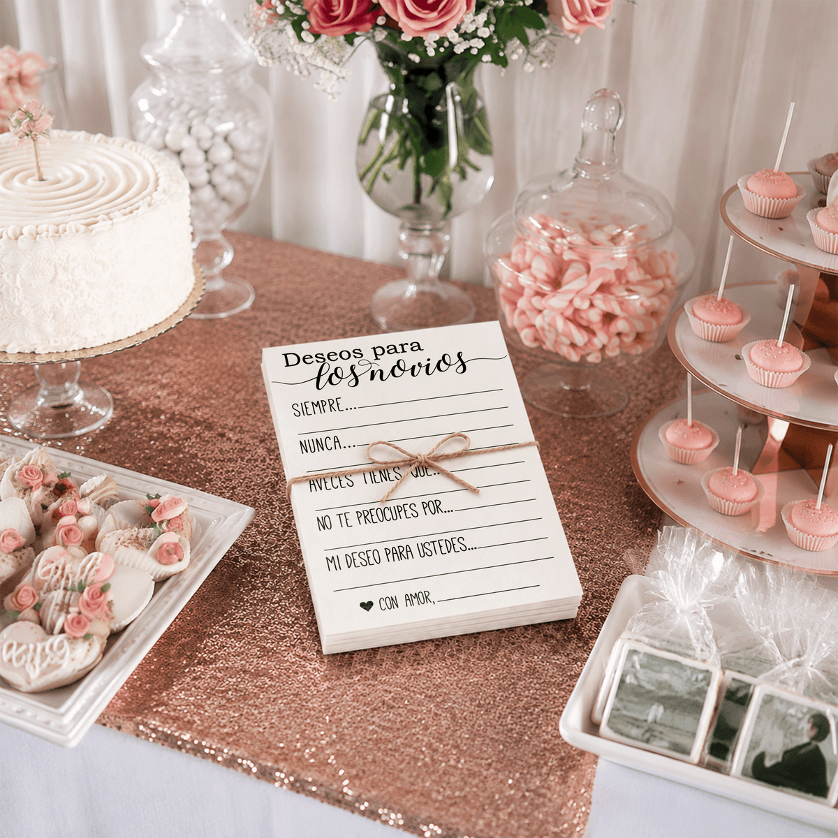Wishes for The Bride And Groom Spanish Bridal Shower Activity