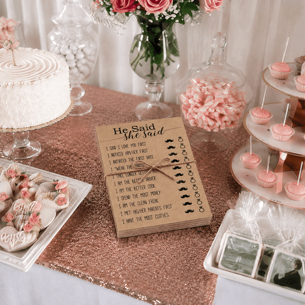 He Said She Said Bridal Shower Game