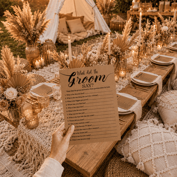 What Did The Groom Say Bridal Shower Game